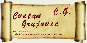 Cvetan Grujović vizit kartica